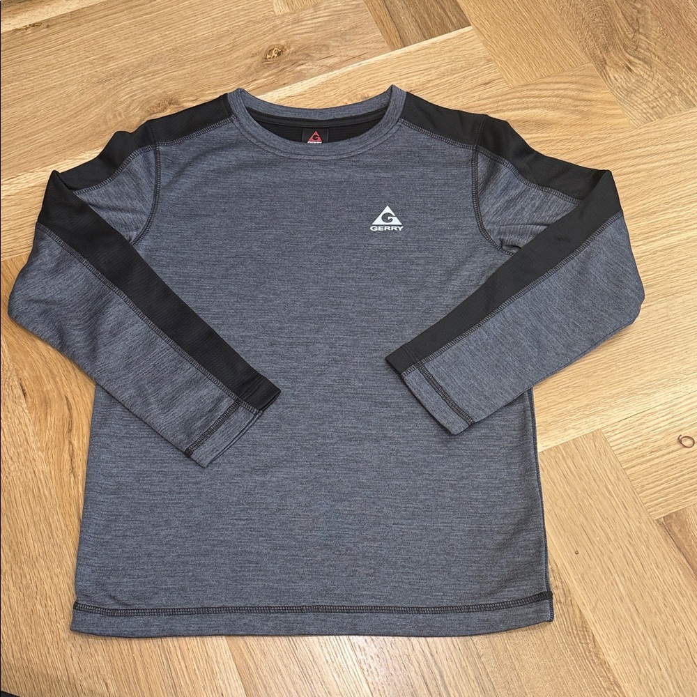 Gerry Kids Charcoal and Black Long Sleeve Tee
